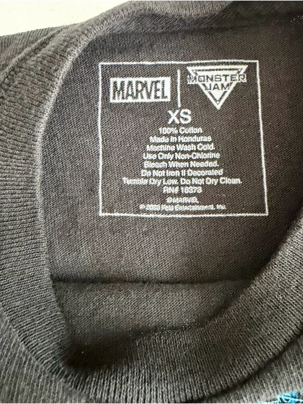 Monster Truck Marvel Iron Man Black Kids T-Shirt Youth XS